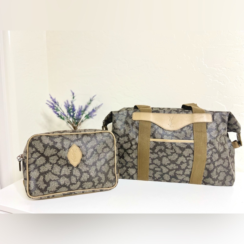 ❌❌SOLD❌❌ YSL Vintage Travel Bag and a Pouchette Bundle in Excellent Condition